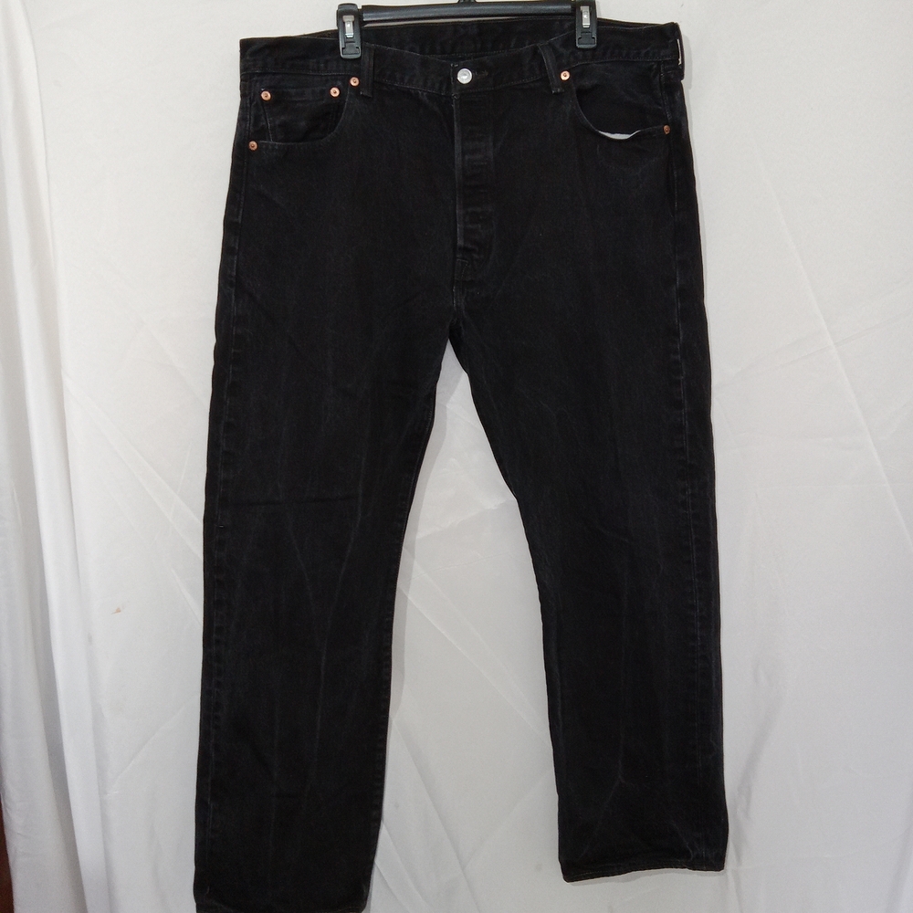 Levi's 501 XX Jeans Men's 42X32 Button Fly Denim Black Faded USA 90s